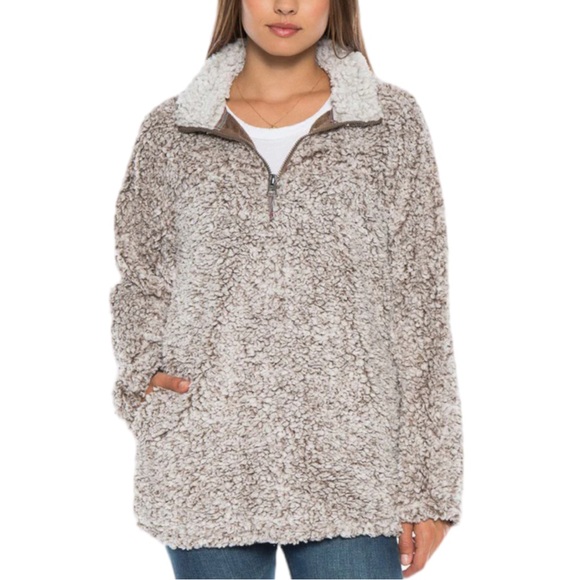 Dylan Women’s Frosty Tipped Stadium 1/4 Zip Sherpa Teddy Pullover  Sz S‎ - Picture 1 of 10